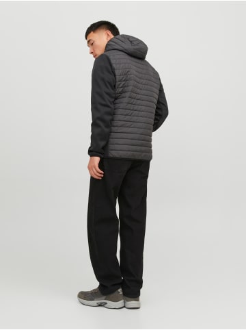 Jack & Jones Softshell Stepp Jacke mit Kapuze JJEMULTI in Schwarz