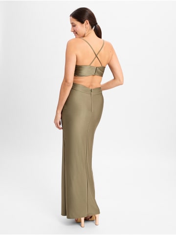 Marie Lund Abendkleid in oliv - 0002