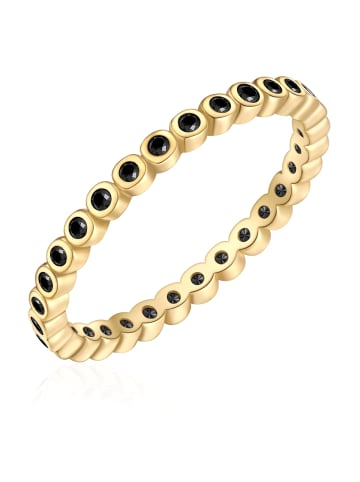 Glanzstücke München Ring aus Sterling Silber mit Zirkonia in gelbgold