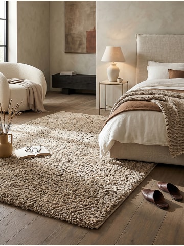 KADIMA DESIGN Shaggy-Teppich Kuschelig LYNE Weich Wohnzimmer in Beige