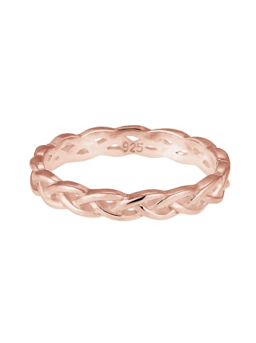 Elli Ring 925 Sterling Silber Knoten, Twisted in Rosegold