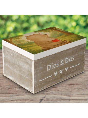 Mr. & Mrs. Panda Schatztruhe Bär Kaffee Design ohne Spruch in Weiß