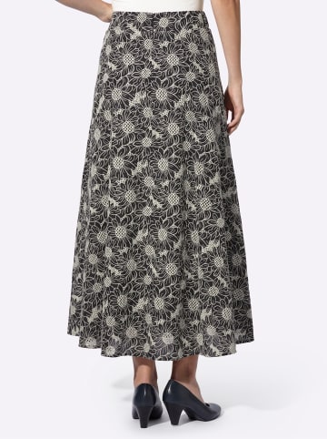 Heine Rock in schwarz-ecru-gemustert