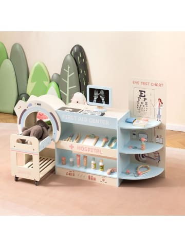 COSTWAY Spielset Krankenhaus Rollenspiel ab 3 Jahren in Blau