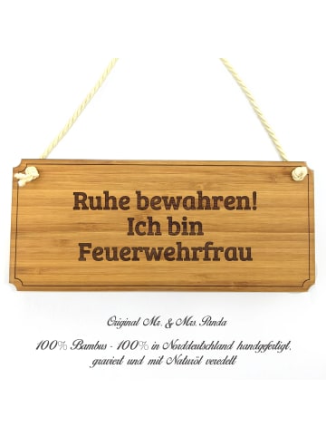Mr. & Mrs. Panda Firmenschild Feuerwehrfrau mit Spruch in Keine Angabe