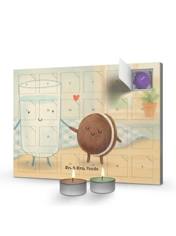 Mr. & Mrs. Panda Kerzen Adventskalender Milch Keks Design ohne S... in Weiß