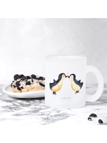 Mr. & Mrs. Panda Teetasse Pinguin Liebe ohne Spruch in Transparent