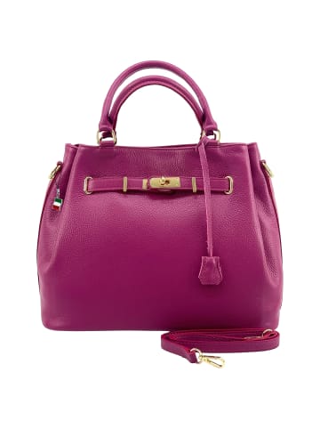 Florence Florence Handtasche Leder fuchsia, pink ca. 38cm