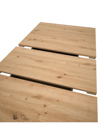 Inn.Furn Esstisch in weiß, Eiche Artisan, Küchentisch ausziehbar 150 - 190 cm