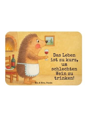 Mr. & Mrs. Panda magnet Igel Wein Design mit Spruch in Weiß
