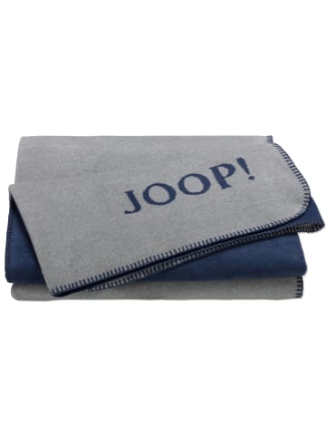 JOOP! JOOP! UNI-DOUBLEFACE Wohndecke 150x200cm, Silber-Navy