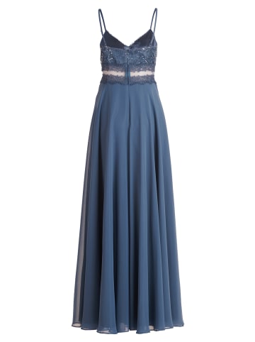 Vera Mont Abendkleid mit Spitze in Blue Stone