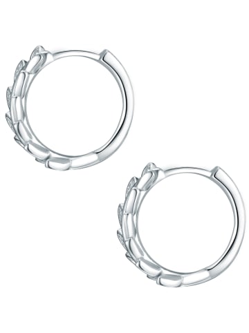 Rafaela Donata Creolen Funkelnde Blätter aus Sterling Silber mit Zirkonia in silber