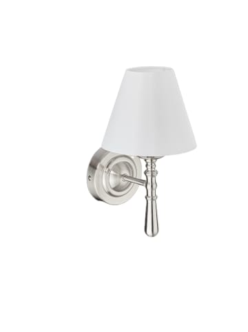 relaxdays Wandlampe in Silber/Weiß
