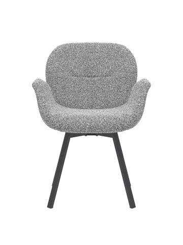 home24 Armlehnenstuhl SKELA 2er-Set in Schwarz / Weiß