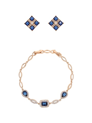 faina Women Jewelry Set in rose gold navy