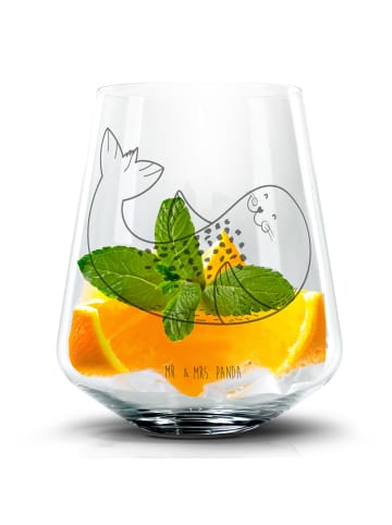 Mr. & Mrs. Panda Tumbler Glas Robbe Liegen ohne Spruch in Transparent