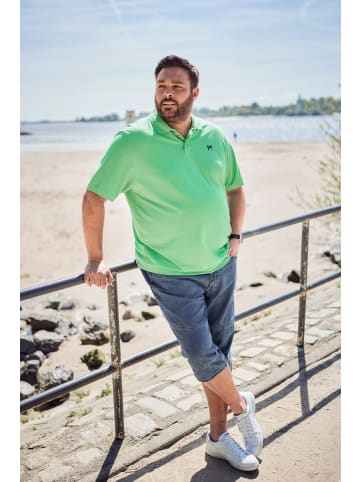 Men Plus Poloshirt in blaugrün