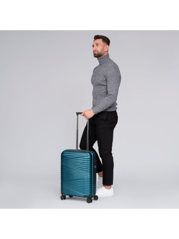 Pactastic Collection 02 THE CABIN 4 Rollen Kabinentrolley 55 cm turquoise metallic 2