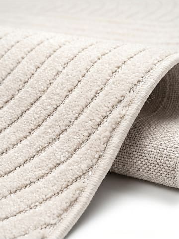 KADIMA DESIGN Outdoor-Teppich Geometrisch pflegeleicht Balkon Terrasse Outdoor in Creme