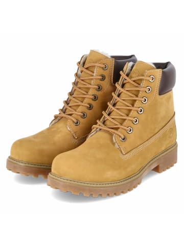 Lumberjack Stiefel mit Warmfutter in gelb
