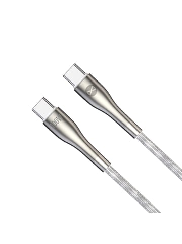 FOREVER Forever Ladekabel USB-C auf USB-C Sleek 1 m 100W Weiß in Transparent