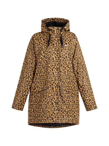 Schmuddelwedda Regenjacke - Leoprint in Schwarz Beige Leo