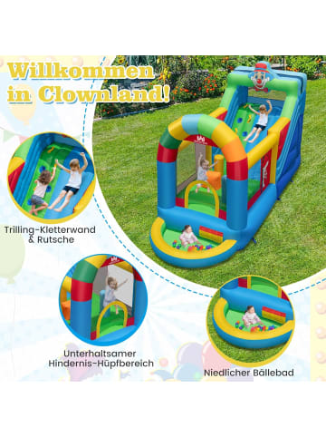 COSTWAY Hüpfburg mit Bällen 440 x 185 x 234 cm in Bunt