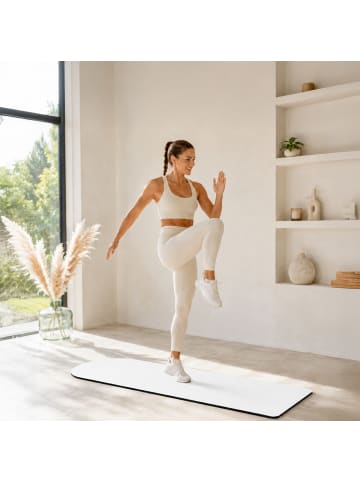 relaxdays Yogamatte in Weiß - (B)68 x (H)0,5 x (T)183 cm