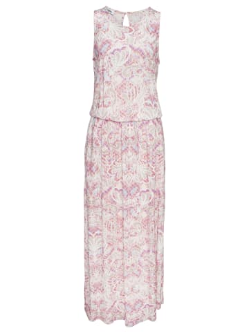 Buffalo Maxikleid in creme-pink bedruckt