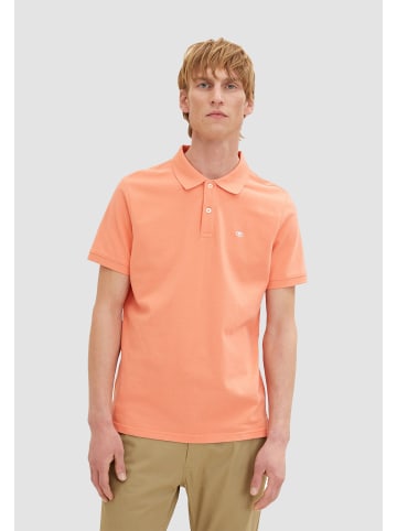 Tom Tailor Polo Shirt mit Logostickerei BASIC POLO WITH CONTRAST in Orange