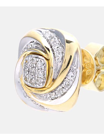 Diamant L'éternel Ohrstecker aus 750 Gelbgold mit Diamant gedreht