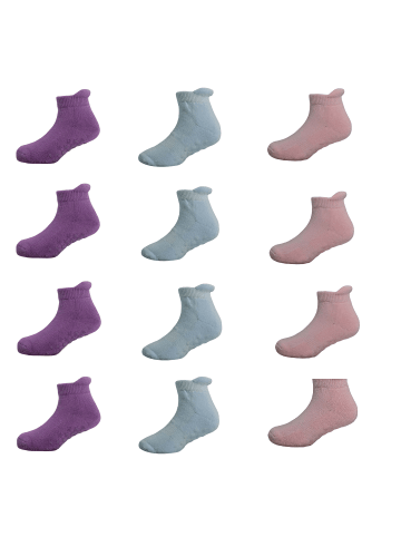 Yalion 12 Paar bunte Baby-Söckchen Bunte Babysocken