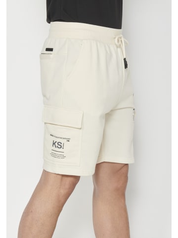 KOROSHI Bermuda Jogger in weiß