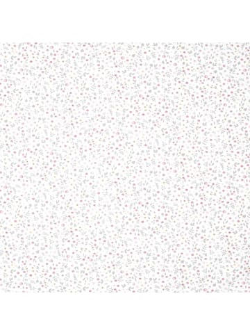 Casadeco My Little World Stoff Streublümchen grau rosa