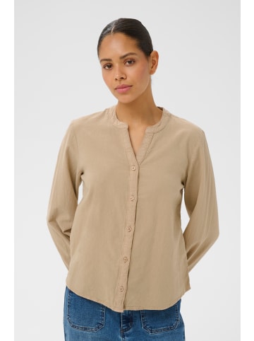 Kaffe Langarm - Hemd KAnaya Regular fit in Classic Sand