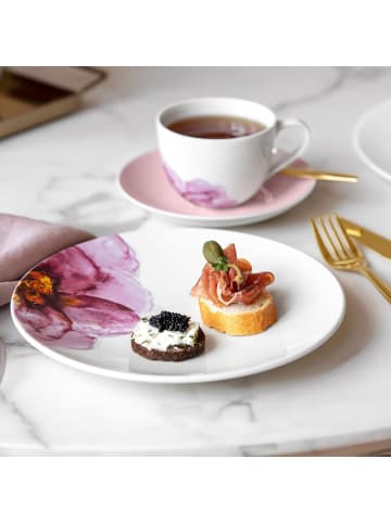 Villeroy & Boch 6er Set Kaffeeuntertassen Rose Garden in Rosa ø 14,8 cm