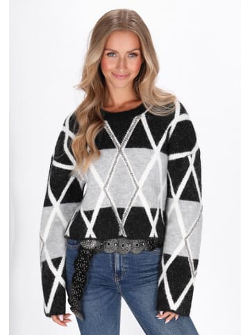 IZIA Women Sweater in black grey