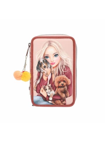 Depesche 3-Fach Federtasche FUR-EVER FRIENDS TOPModel 7,5 x 13 x 20 cm rosa in rosa