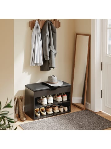 SoBuy Schuhbank in Matt-Schwarz - (W) 30 x (H) 43 x (L) 60 cm