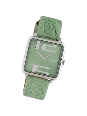 Oozoo Analog-Armbanduhr Oozoo Timepieces grün extra groß (ca. 30x30mm)