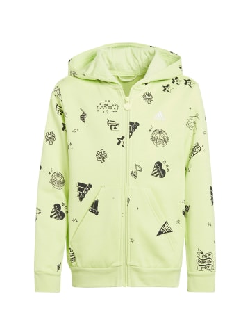 Adidas Sportswear Sweatjacke in pulse lime-black-white