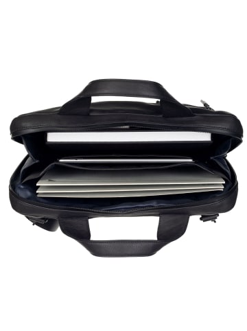 Leonhard Heyden Den Haag Aktentasche Leder 38 cm Laptopfach schwarz