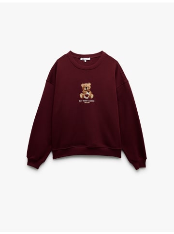 KOTON SWEATSHIRTS in Bordo