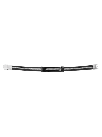 Adeliás Herren Armband aus Edelstahl 21 cm in schwarz