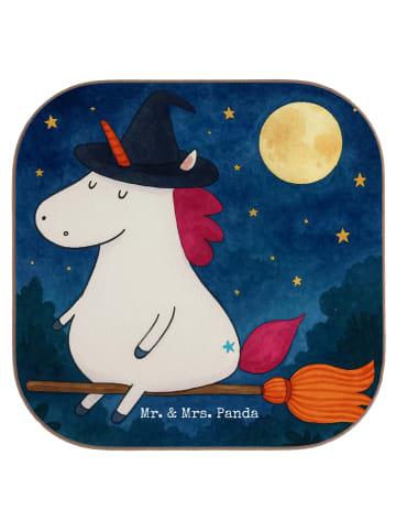 Mr. & Mrs. Panda gläseruntersetzer Einhorn Hexe Design ohne Spruch in Weiß