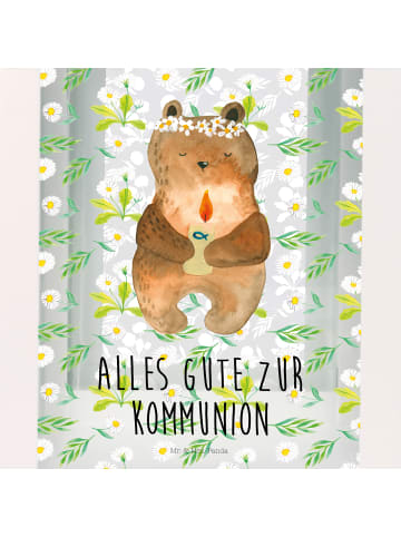 Mr. & Mrs. Panda Kerzenständer Bär Kommunion mit Spruch in Transparent
