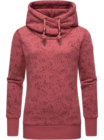 ragwear Hoodie Gripy Flowery in Raspberry