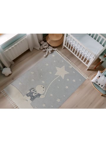 Kayoom Kinder Teppich Modena 418 in grau - rechteckig