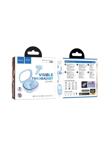 Wisam® EQ6 TWS Bluetooth Kopfhörer kabellos In-Ear Blau